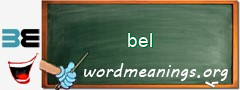 WordMeaning blackboard for bel